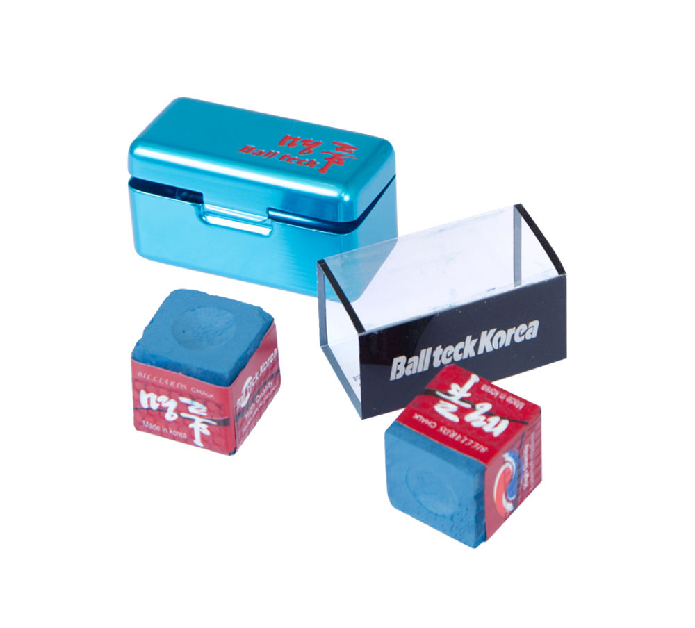 Мел &quot;Ball teck PRO II&quot; (2 шт, в бирюзовой металлической коробке) синий