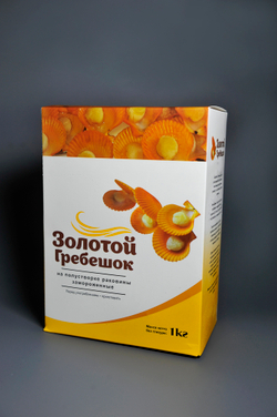 Гребешок на половине раковины Золотой 45/55