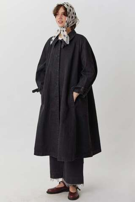 Косынка из шелка белая в крупный черный горох