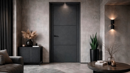 Межкомнатные двери под бетон в интерьере Межкомнатные двери под бетон в интерьере