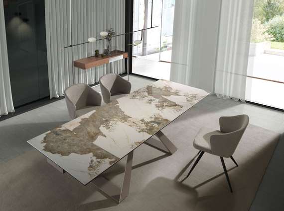 Консоль MN1322 /3111 из ореха и стали