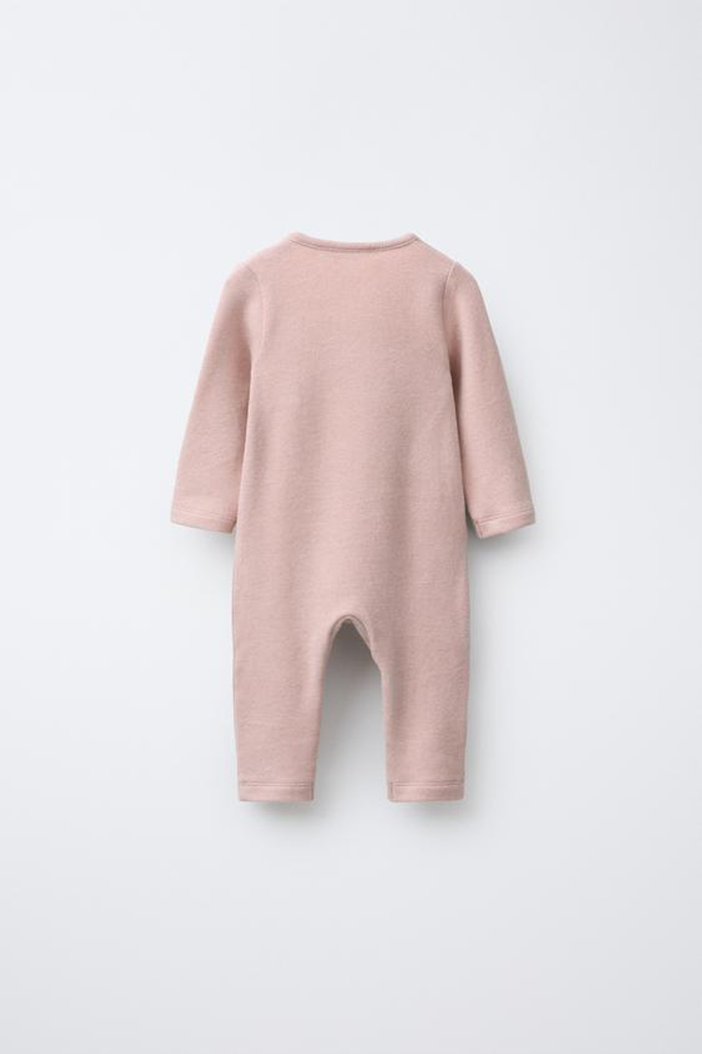 ZARA ДЛИННЫЙ КОМБИНЕЗОН SOFT TOUCH С БАНТАМИ, РОЗОВЫЙ