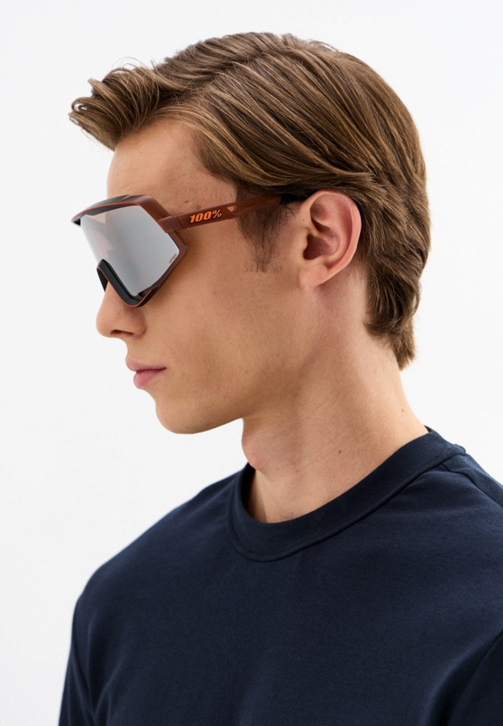 Спортивные очки 100% Glendale / Matte Translucent Brown Fade / HiPER Silver Mirror Lens