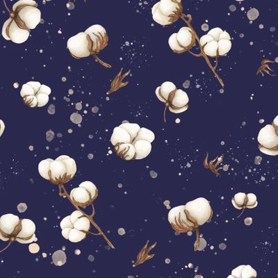 хлопок на синем фоне с брызгами