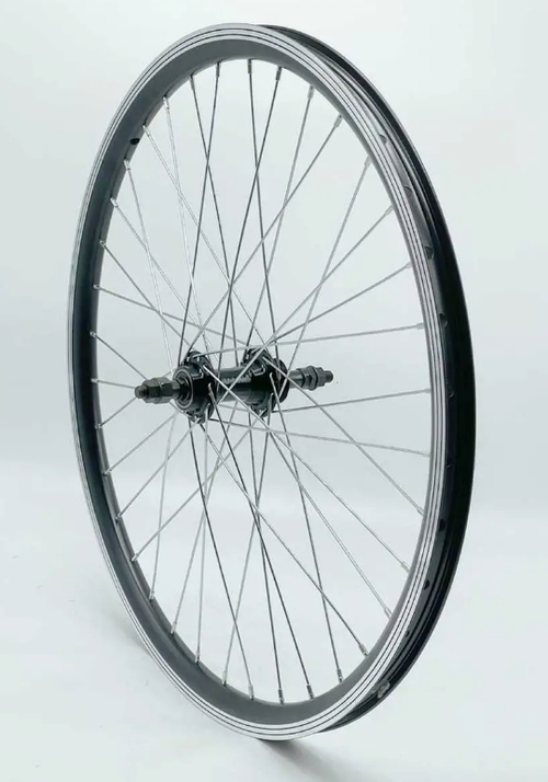 Колесо 26"зад.ал.дв.фрез.обод,ст.вт.черн.32Н V-br под трещётку+гайки