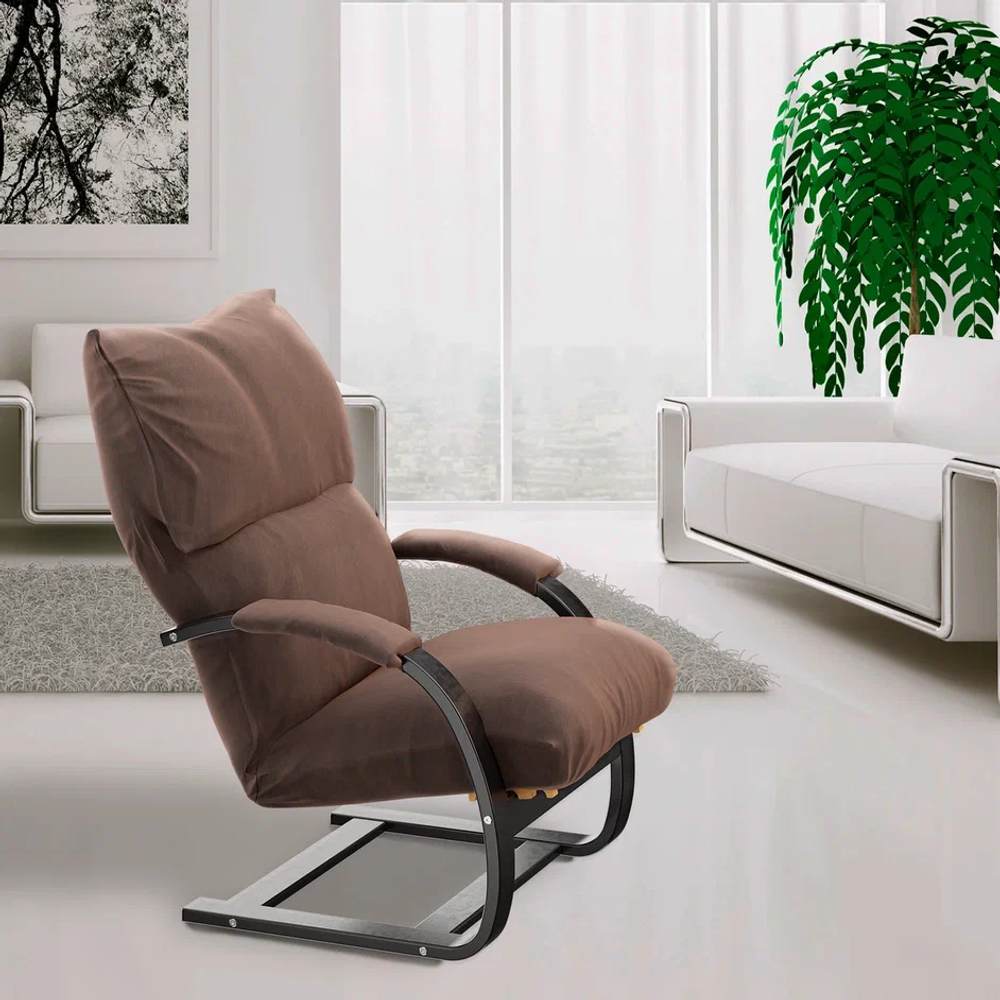 Кресло Glider Аспен шоколад (М/Ч 81) 1 уп (каркас венге, м/э коричневый Ultra Chokolate)