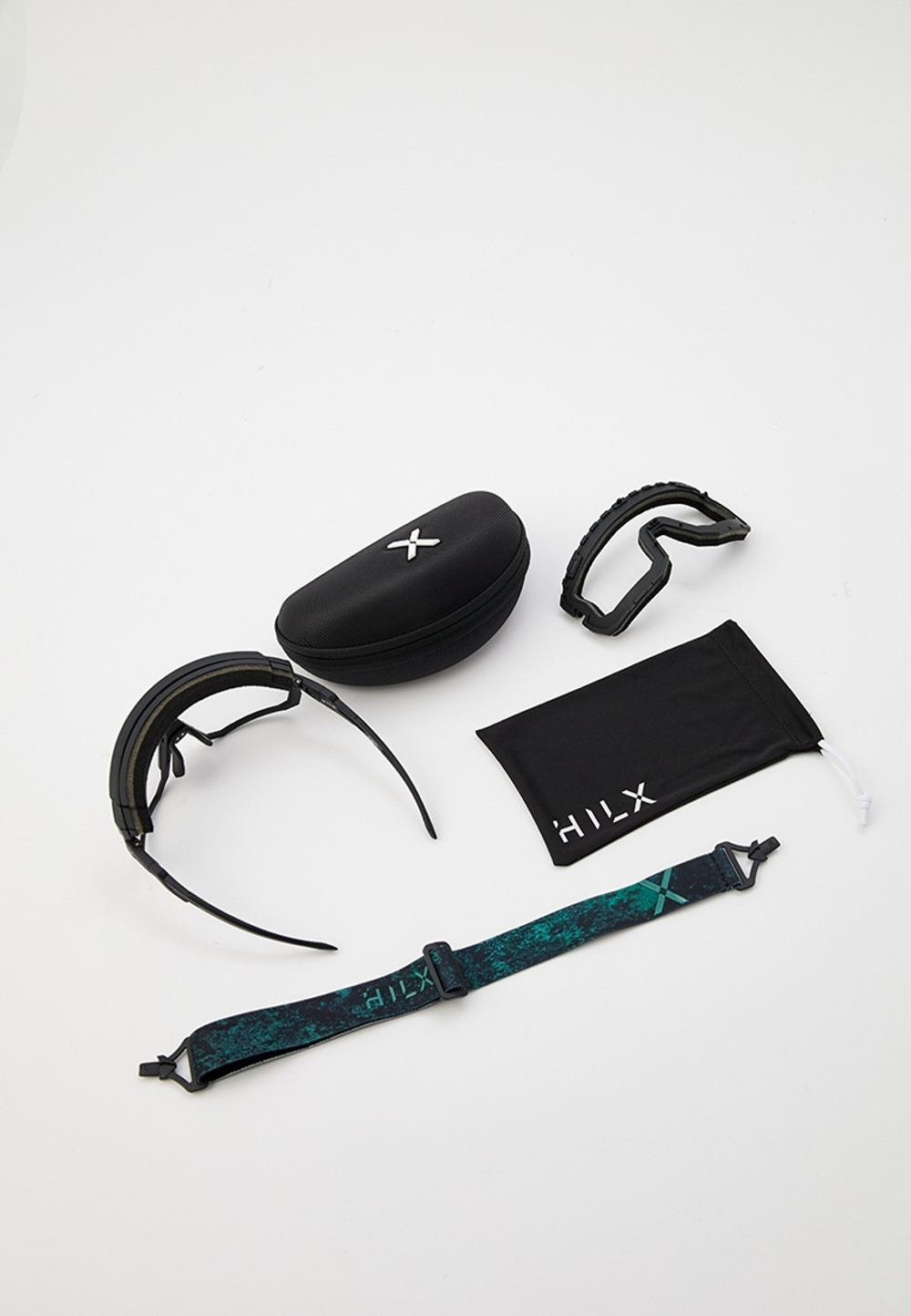 Спортивные очки с диоптриями HILX Samurai / Matt Solid Black / Black Polarized Lens + Clear Lens