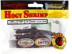 Мягкая приманка Lucky John Series HOGY SHRIMP 3.5in (89 мм), цвет S19, 5 шт.