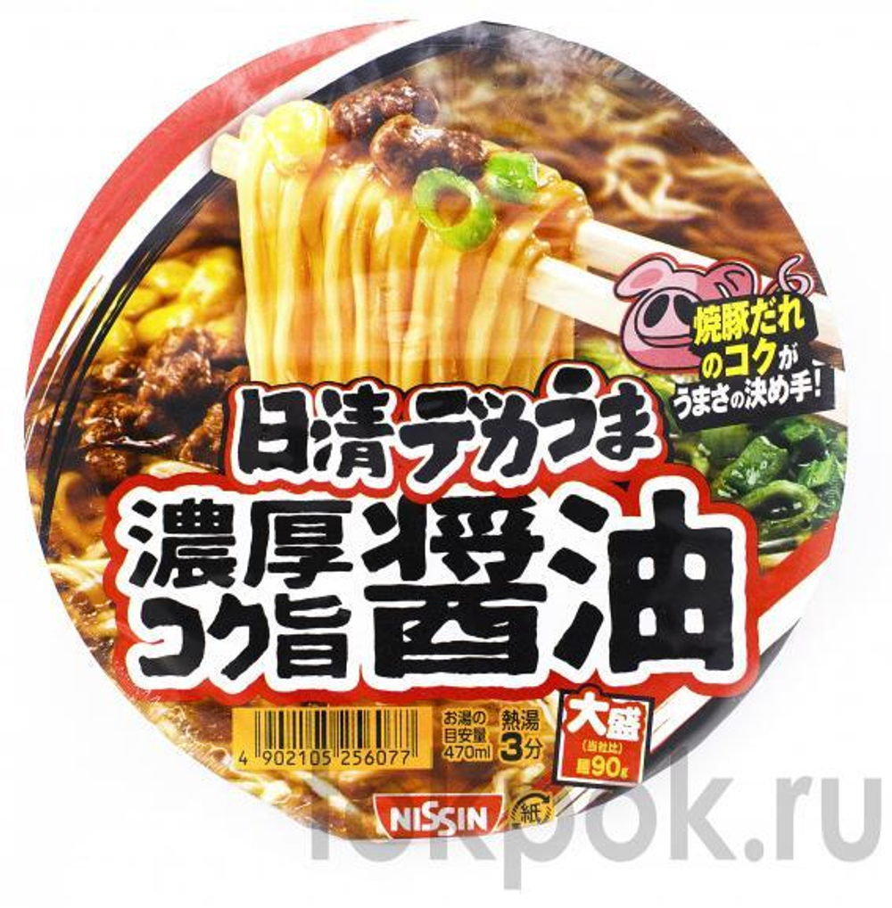 Лапша со вкусом мясного подлива с соевым соусом Nissin, 116 гр