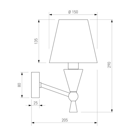 103014 / настенный светильник / латунь