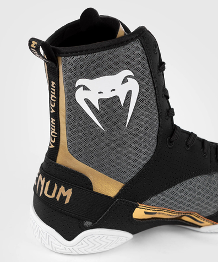 Боксерки Venum Elite Black/White-Gold
