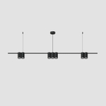 DK4063-BK Подвесной светильник ORBIT, IP20, 7xGU10 LED до 15 Вт, черный матовый, алюминий