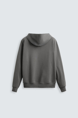 ZARA БАЗОВОЕ ХУДИ С КАПЮШОНОМ, АНТРАЦИТОВО-СЕРЫЙ