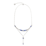 Колье Coeur de Lion Blue 5048/10-0700 цвет прозрачный, синий, серый