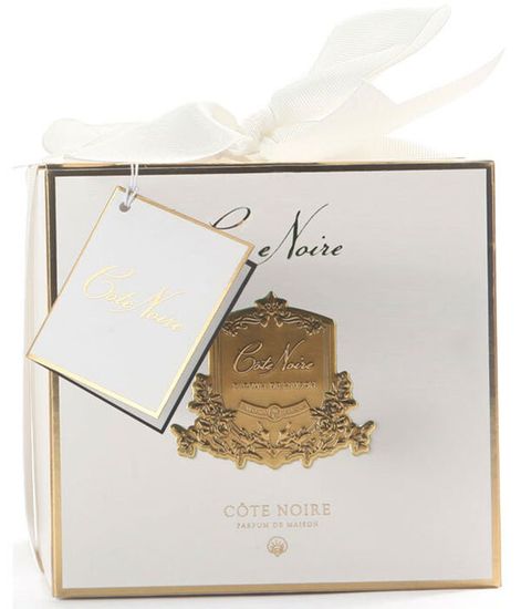 Цветочный чай с жасмином, белая свеча Арт-деко с кисточкой, Cote Noire