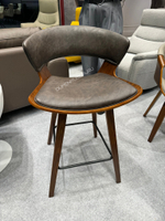 Стул барный JY3080-1109 коричневый PU#Y15-04/орех