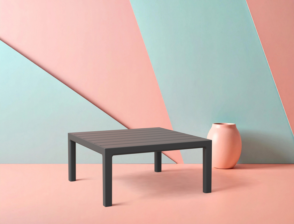 Столик пластиковый кофейный Siesta Contract Portofino Lounge, черный