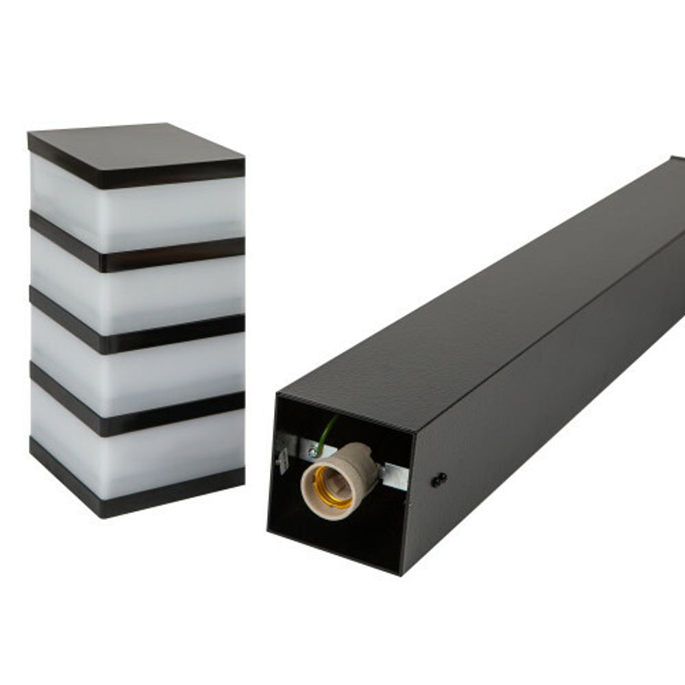 Садово-парковый светильник ЭРА ИНОКС-8410 напольный черный IP54 Е27 max60Вт