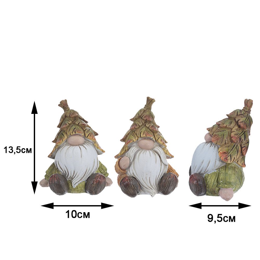 GAEM Фигурка декоративная "Гном", L11,5 W8 H13,5 см, 2в.