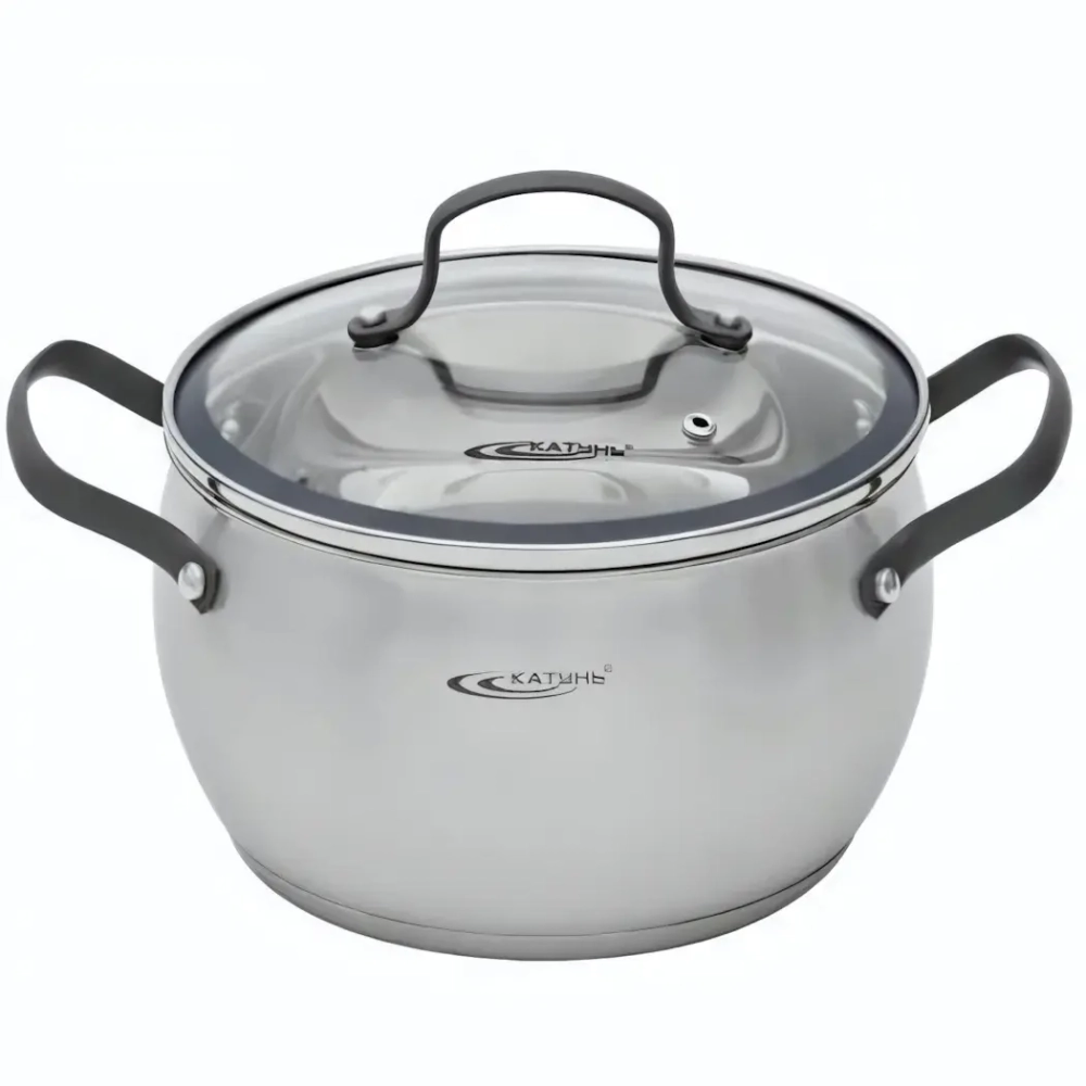 Кастрюля из нержавеющей стали 4,5л «Агата» Катунь