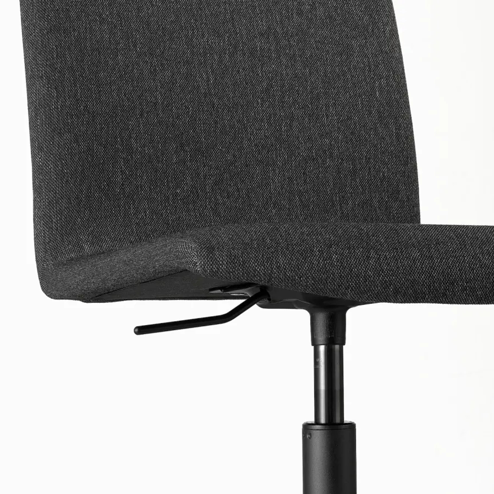 Вращающееся кресло - IKEA ERFJÄLLET/ERFJALLET/ЭРФЬЕЛЛЕ ИКЕА, 85х64х45 см, темно-серый
