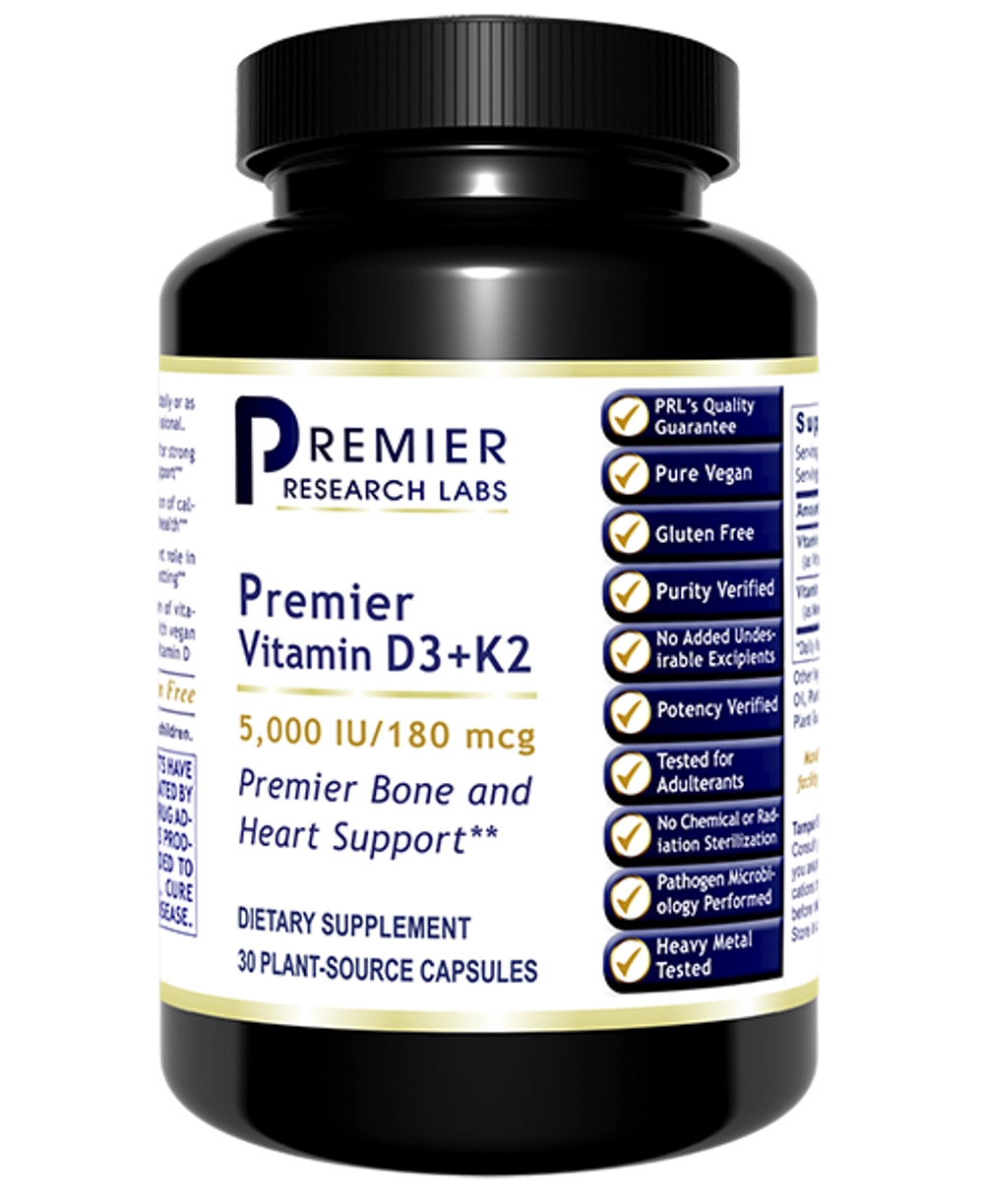 Vitamin D3+K2 30 capsules Premier Research Labs