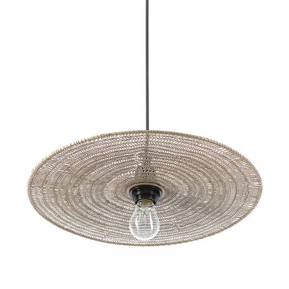 Светильник подвесной vinger, D42х8 см, бежевый