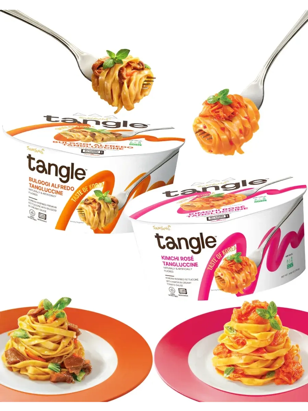 Фетучини с кичми, в соусе бульгоги ассорти 115 г * 2 шт