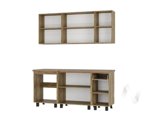 Кухня Тина 1;8 (крафт/белый)