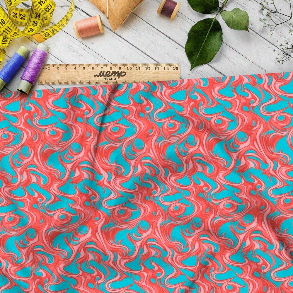 Ткань премиум флис пастельные вибрации чувств