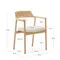 Стул Alocs из бежевой синели из массива дуба с натуральной отделкой FSC Mix Credit (съемный чехол)