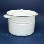 Кастрюля эмал 8,0л цил б/рис С41620 С41620.П (Новокузнецкая эмаль)