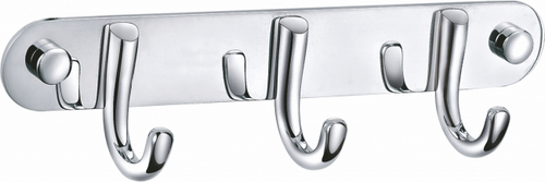Вешалка с 3 крючками для ванной WONZON & WOGHAND, Хром (WW-9384-3)