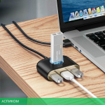 USB-хаб Baseus Square Round Black (CAHUB-AY01)