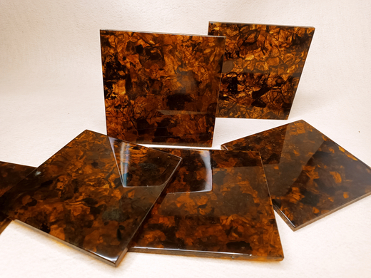 Пресс-плитка из янтаря для бани и парных