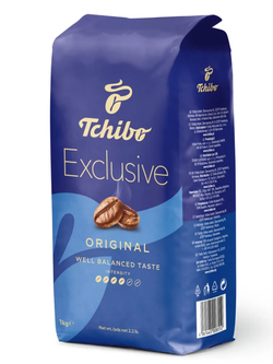 Кофе в зернах Tchibo Exclusive, 1 кг (Чибо)