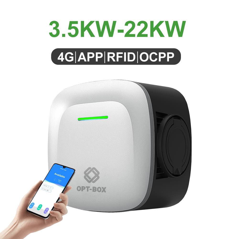 Зарядная станция OPT-BOX Mini 6-22 kW; 4,5m Розетка Type2; WiFi+Ethernet