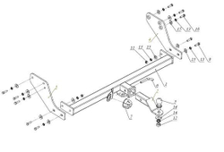 Фаркоп Бизон на Great Wall Wingle FA 0646-E ( 3, с 2007 по 2013 г.в. 5, с 2011 по 2015 г.в.) (паспорт и сертификат в комплекте)(без электрики)