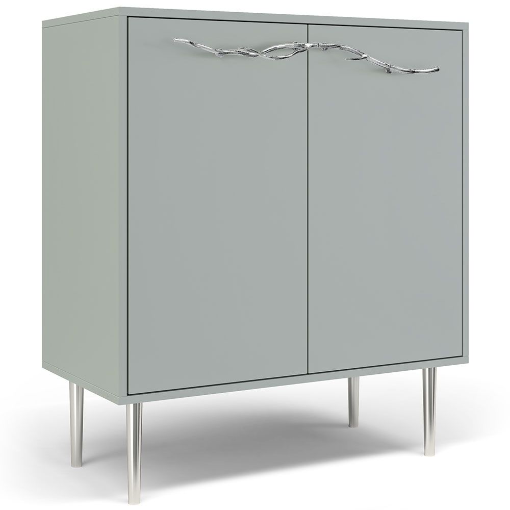 Комод Арт Колор matte Стайл Сильвер с 2 полками Серый дым матовый