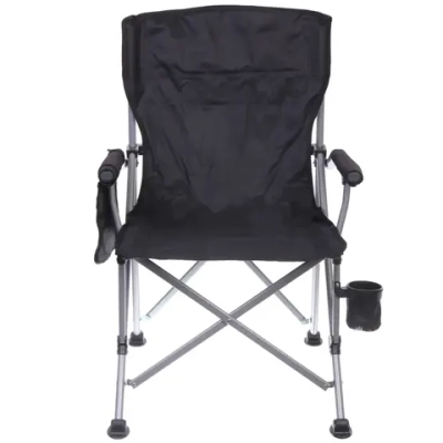Кресло складное с подлокотниками до 100 кг SJ-0054, 58*58*92 см, цвет: чёрный, ТуристМастер