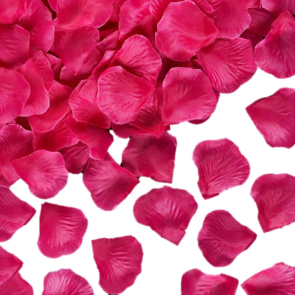 Искусственные лепестки роз в цвете фуксия, 150 гр