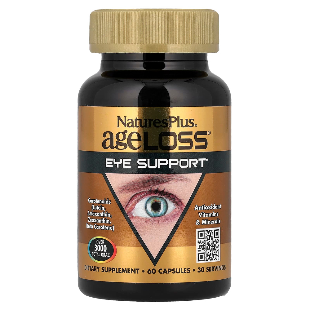 NaturesPlus, AgeLoss®, добавка для поддержки здоровья глаз, 60 капсул