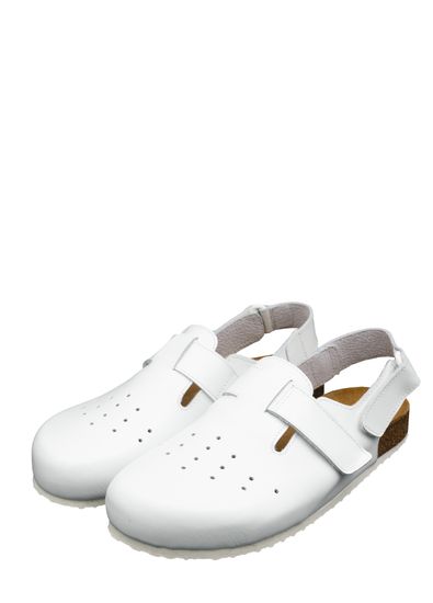 12 | "Branko's" Мужские медицинские сабо кожаные (Белый)