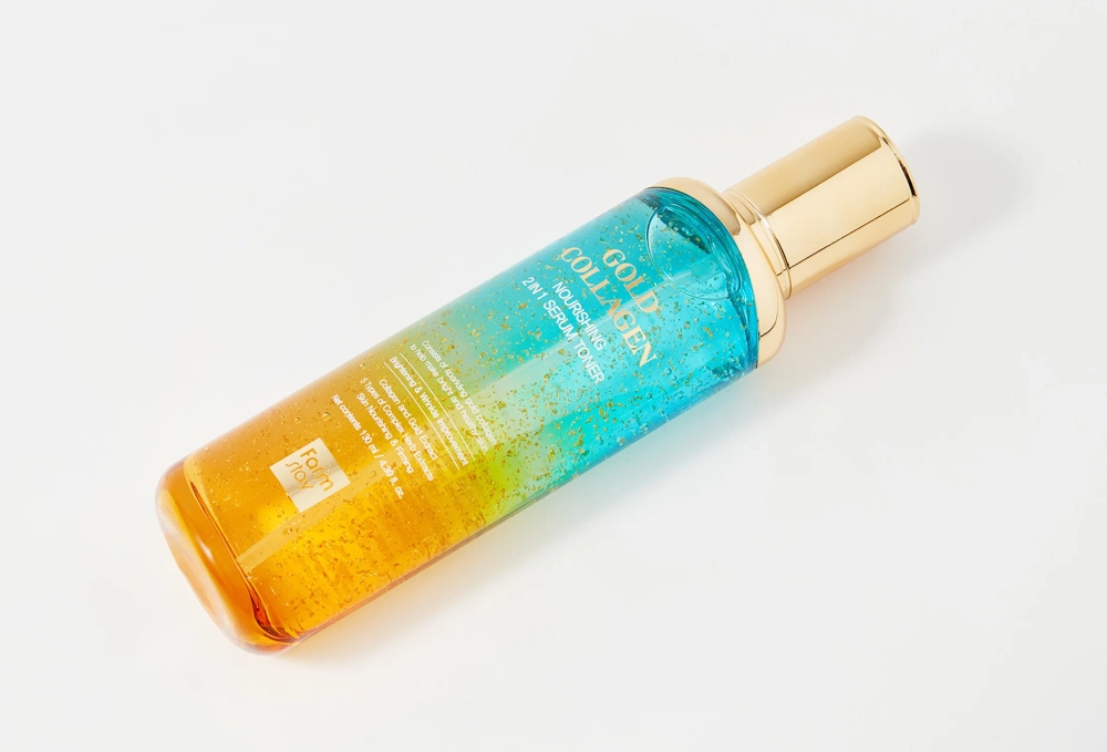 FARM STAY Тоник-сыворотка с золотым коллагеном GOLD COLLAGEN NOURISHING 2in1 SERUM TONER 130мл