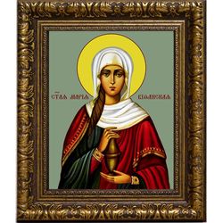 Мария Вифанская праведная, сестра Лазаря Четверодневного. Икона на холсте.