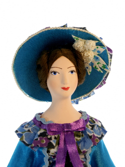 Кукла коллекционная Дама в светском костюме.