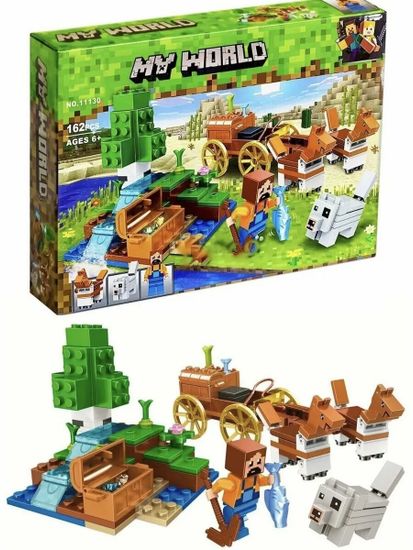 Конструктор BELA Minecraft Сокровищница в лесу у водопада , 162 дет. арт. 11130