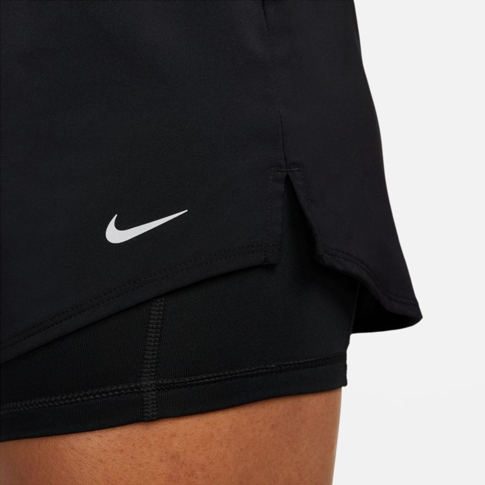 Женские теннисные шорты Nike Dri-Fit One 2-in-1 - black/reflective silver