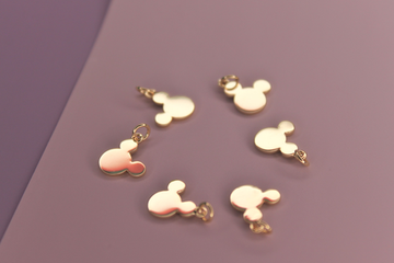 Подвеска Микки Маус 10 мм позолота