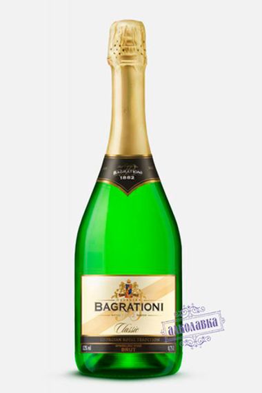 Багратиони игристое вино белое брют выдержанное. 0,75 л.